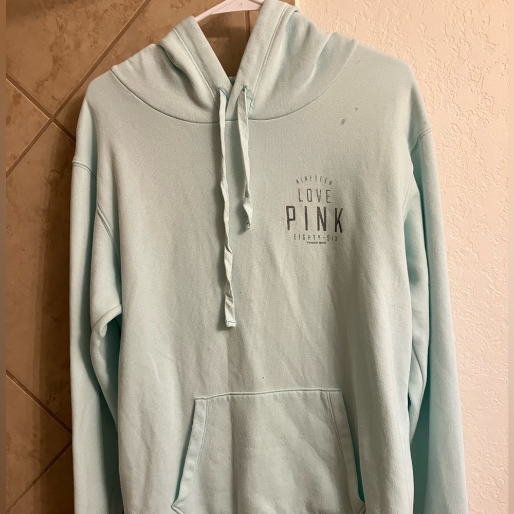 Victoria’s Secret “PINK” light blue hoodie